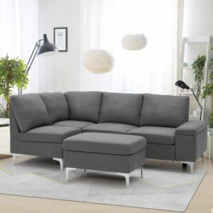 Esright Sectional Sofa with Ottoman (2)